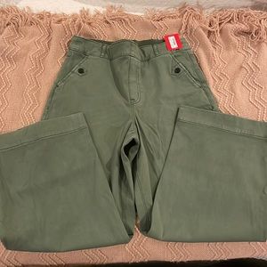 Spanx cropped wide leg.  Soft sage. Size large. New with tags. Retail $128.